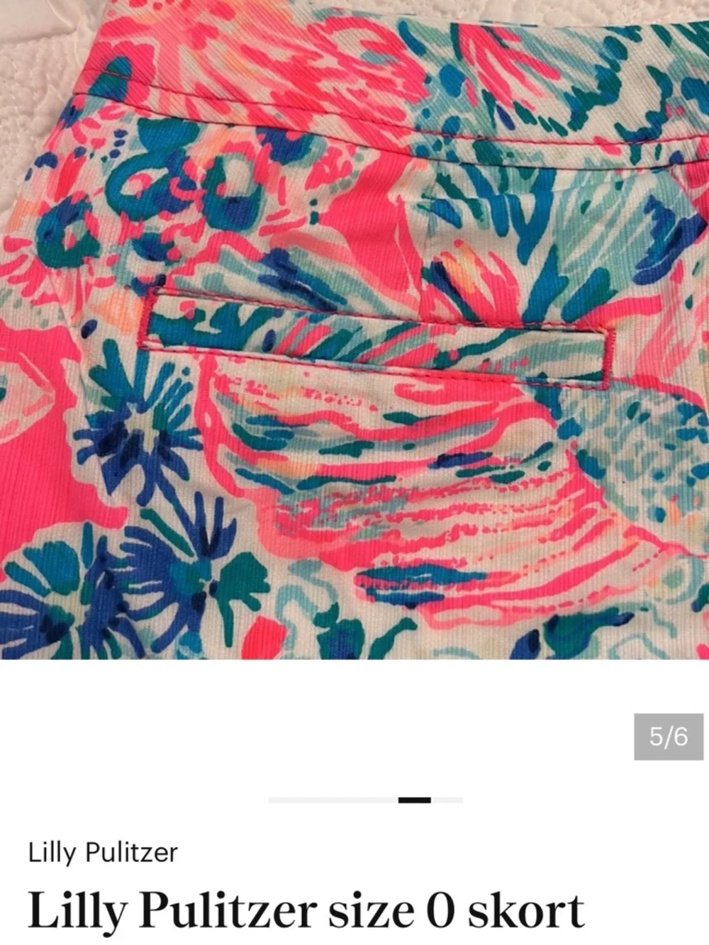 Lilly Pulitzer Lorelie Tiki Pink Gypsie Skort Perfect Golf Beach NWOT Size 4